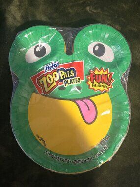 Hefty ZooPals Frog Paper Plates, 15 Count, Sealed (Fritz)
